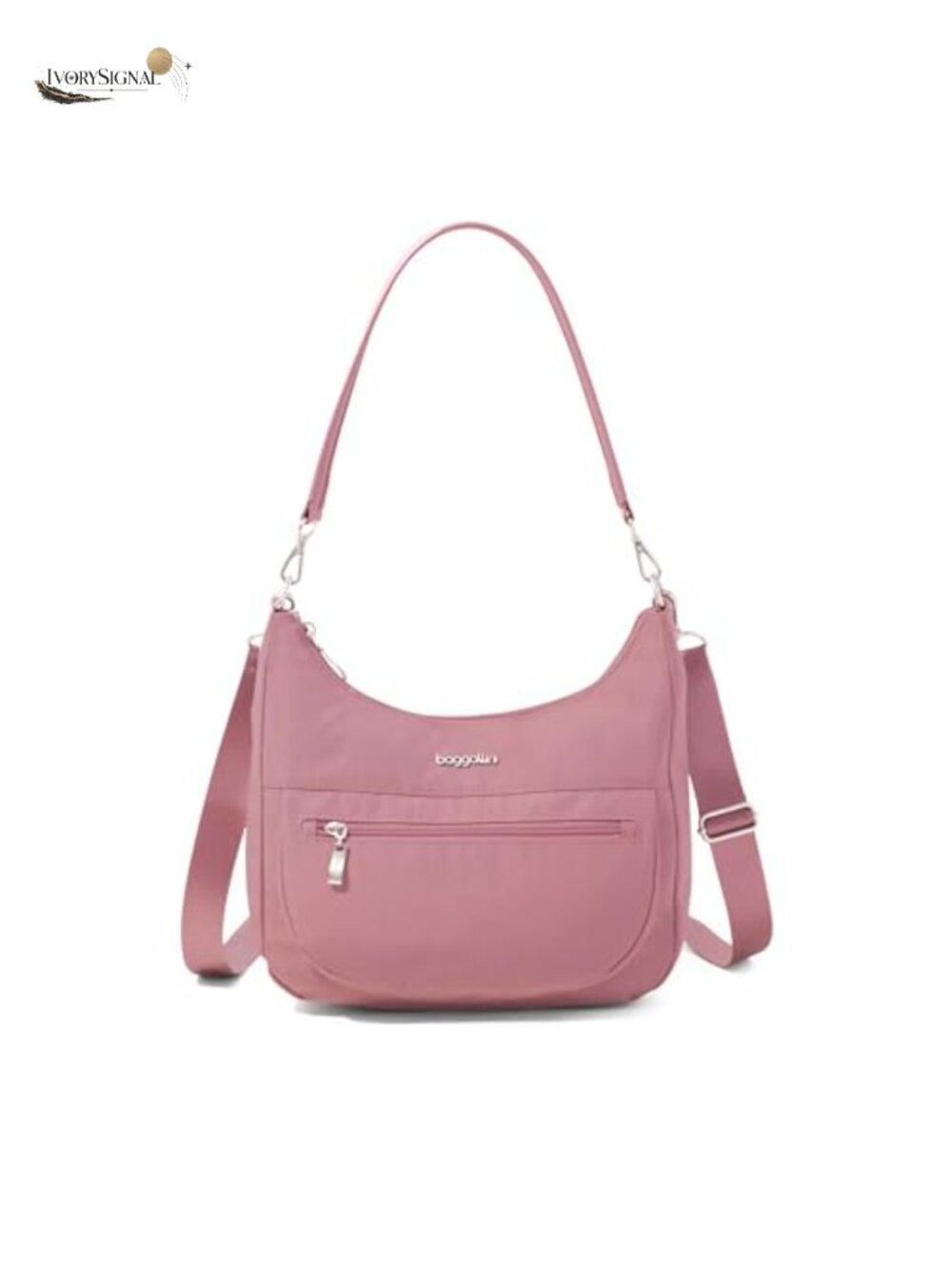 Water-Resistant Nylon Convertible Shoulder Crossbody Bag with Hidden Phone